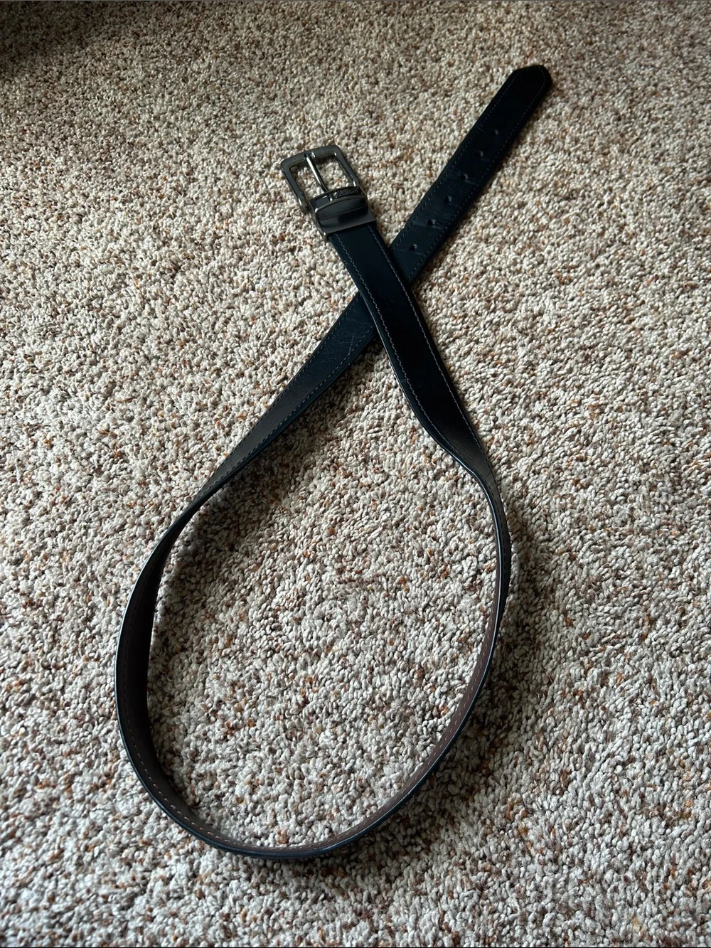 Reversible Brown/Black Leather Men’s Belt - Classic Dress Belt